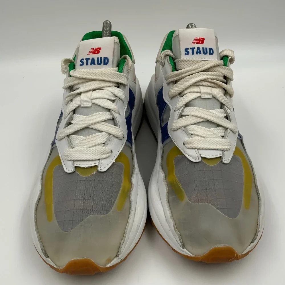 New Balance x STAUD 57/40 White Blue Green Yellow Mens Sneakers M5740SR Size 7.5